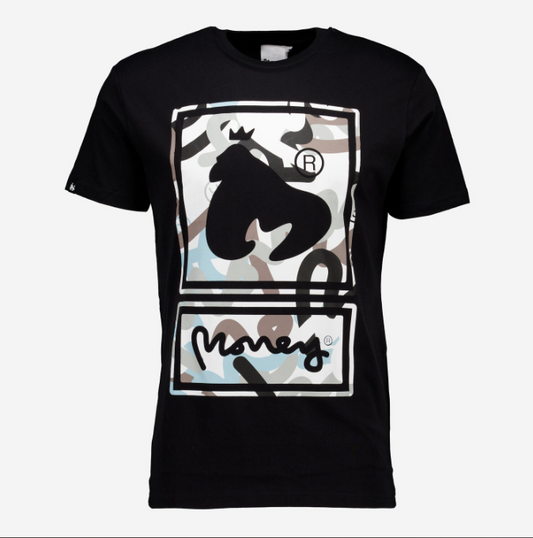 MONEY - Tricou Negru cu Camuflaj