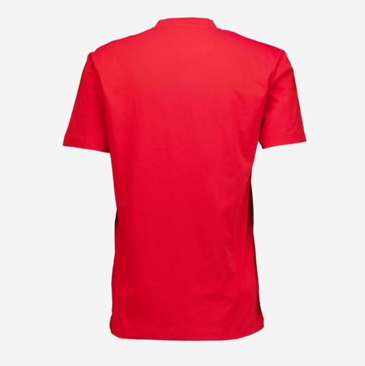 VERSACE - Tricou Roșu cu Design Medusa