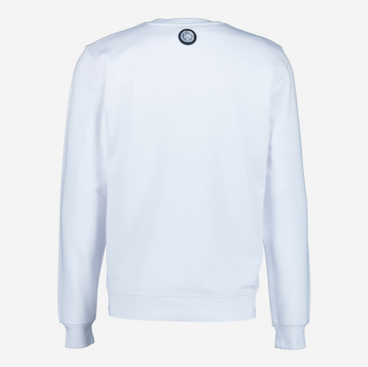 PLEIN SPORT - Bluza Alba cu Guler Rotund