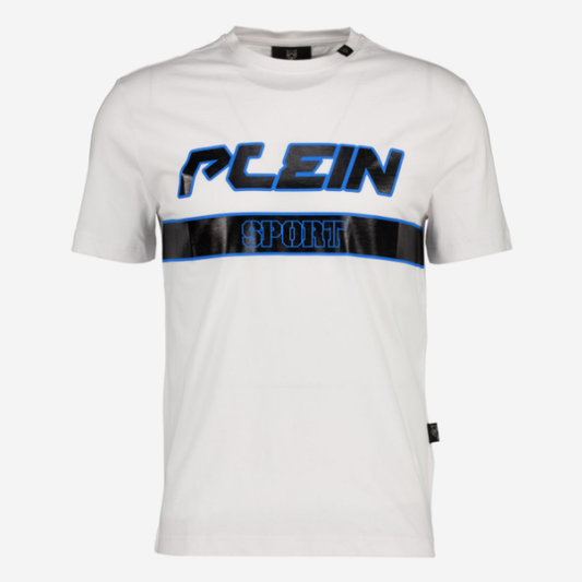 PLEIN SPORT - Tricou Alb Cu Logo