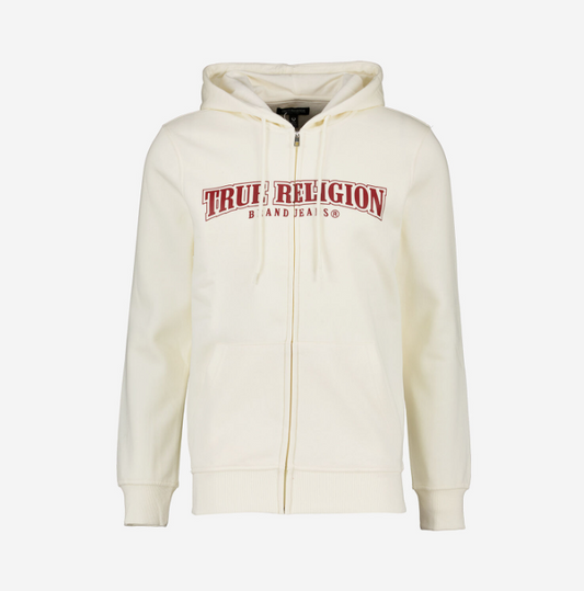 TRUE RELIGION - Hanorac Crem cu Logo Imprimat